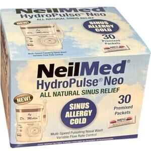 NeilMed HydroPulse Neo Electric Pulsating Nasal Sinus Irrigation System 30 Packt